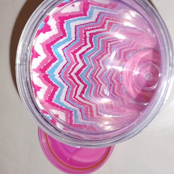 Lilly Pulitzer Let's Cha Cha multi print Summer 2013 pink lid 16 oz Travel mug - Picture 11 of 17